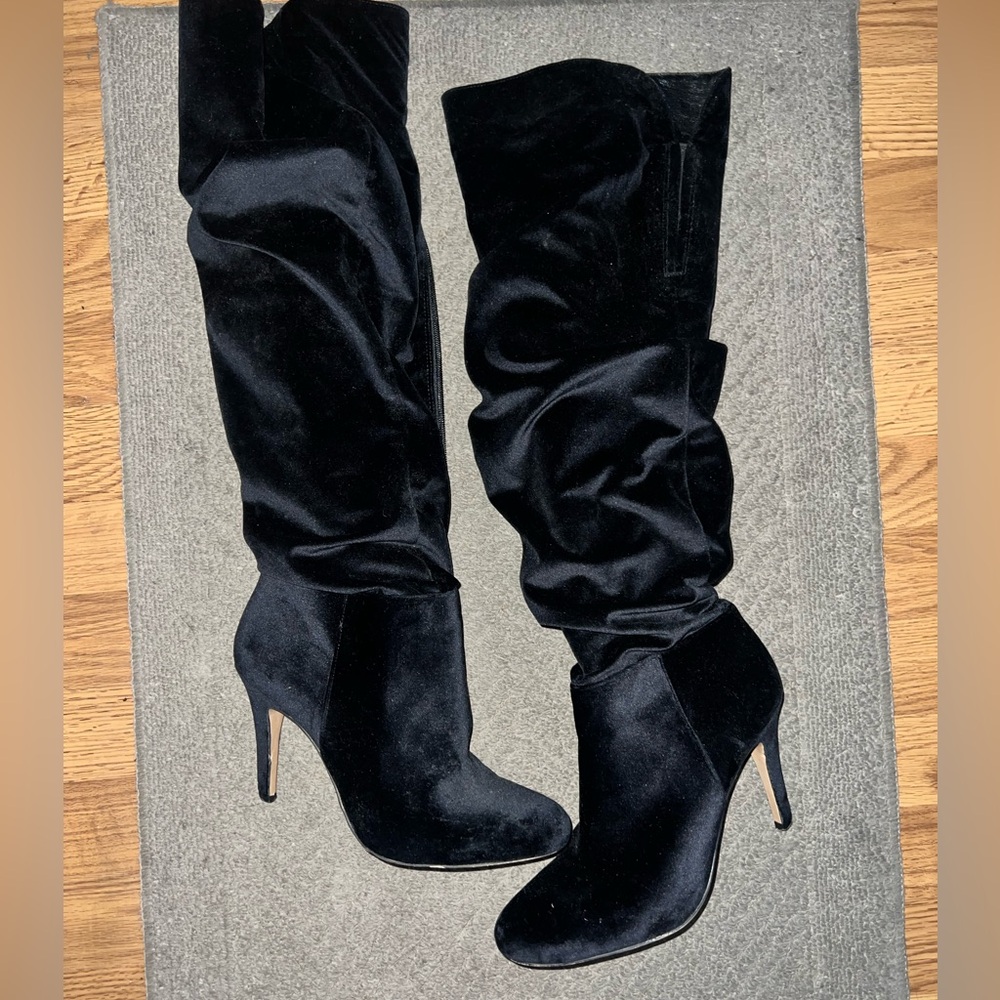 INC International Concepts Black Heeled Boots